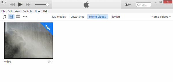 MP4 video imported to Home videos in iTunes 12
