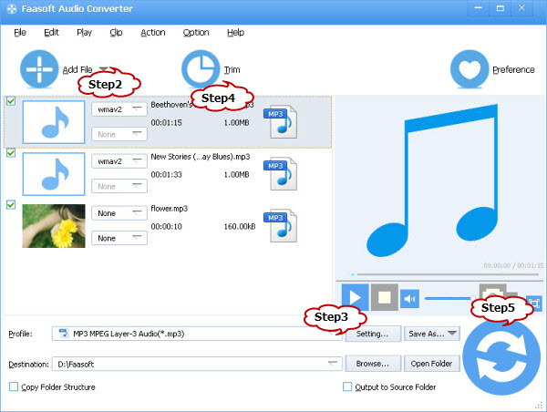 Convert VOC file to MP3