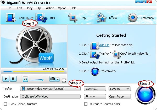 3 Steps to convert WebM to iPhone 5, iPod touch 5, iPad 3