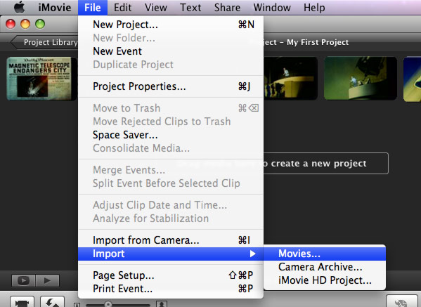 Import Sony Handycam to iMovie Converter