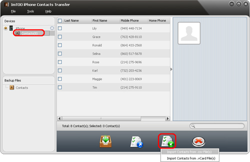 Import Contacts from Windows 8 to iPhone