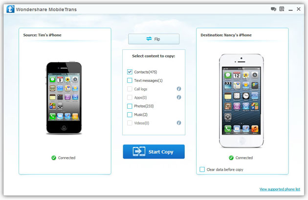 connect your two iPhones to computer