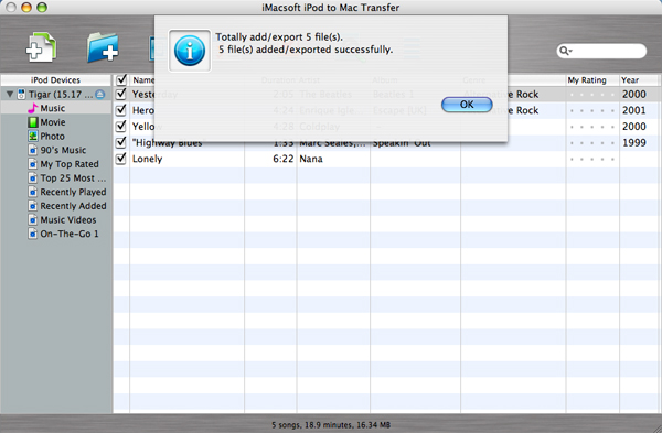 Transfer iPod Songs to Mac