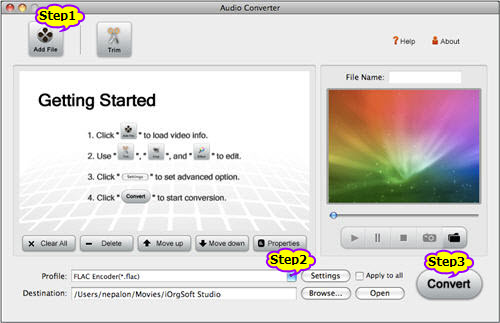 Screenshot of SHN Converter for Mac