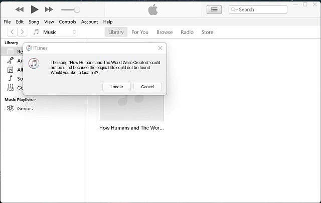 MP3 in iTunes won't play