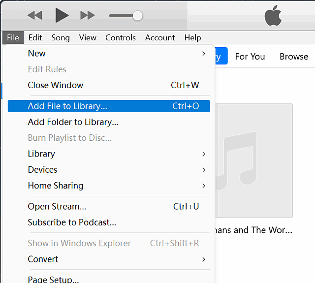 Import MP3 to iTunes
