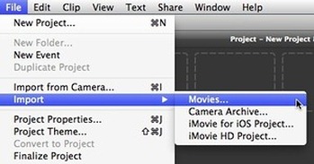 Import video to imovie 10