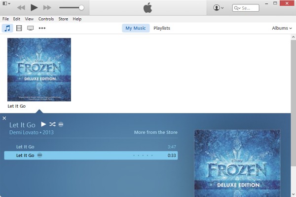 AAC version song appear on iTunes 12