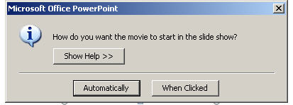 Set how to play MP4 in PowerPoint 2003