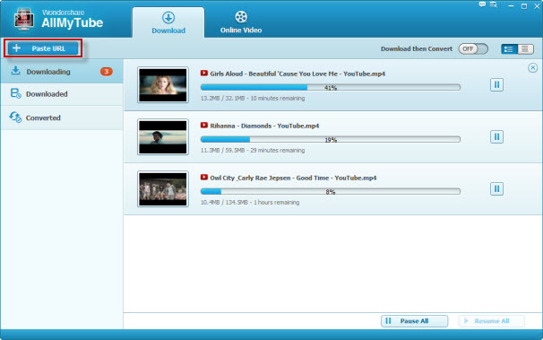 Download YouTube videos using RealPlayer downloader alternative replacement by pasting YouTube URLs