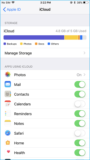 Transfer Contacts to iPhone Xr, Xs, Xs Max from iPhone X/8/7/6/5 via iCloud