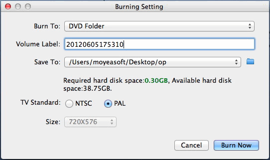 CDBurnerXP for Mac burning settings
