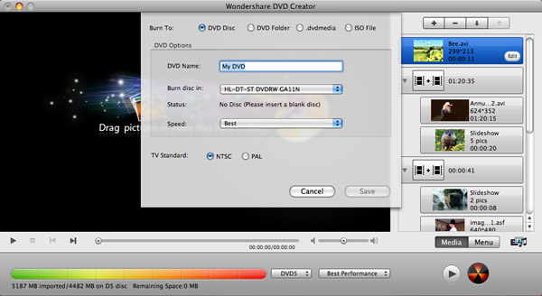 Create DVD in macOS Sierra