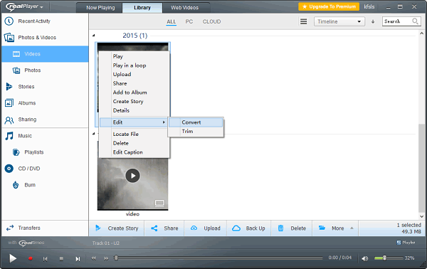 how to use realplayer converter